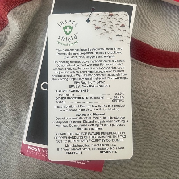 NWT Craghoppers Insect Shield repellent apparel - Picture 5 of 6